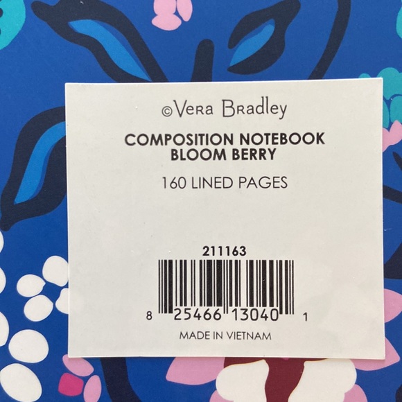 NWT limited edition set of 2 Vera Bradley 160 page composition notebooks - Picture 7 of 7